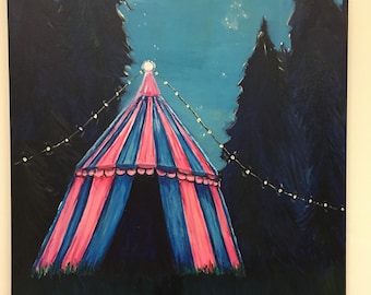 Night Circus Original Oil Painting