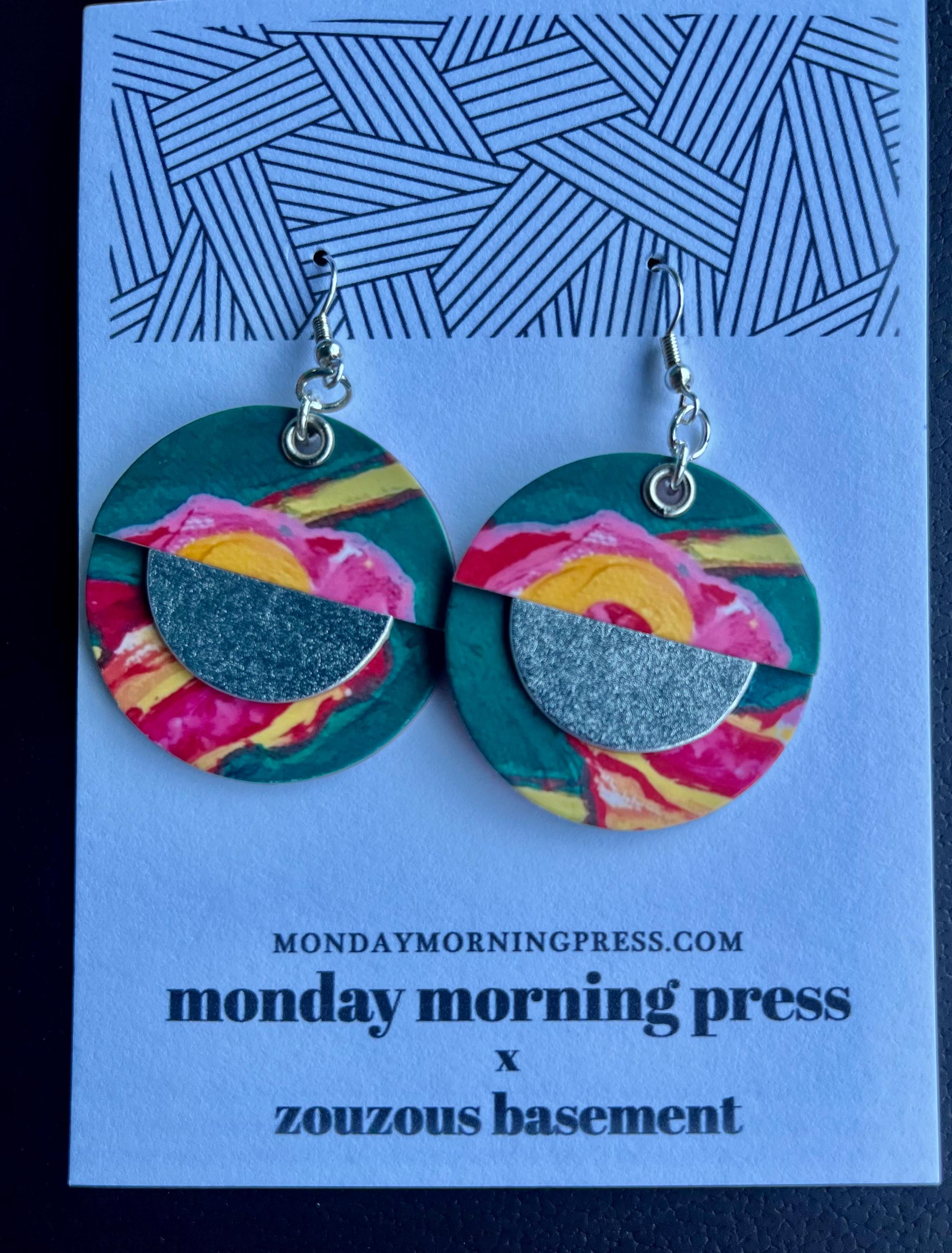 Morgan Handmade Rations Morgan Handmade Paper Earrings From Original Paintings - Etsy
