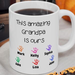 Custom Grandpa Mug, Personalized Grandpa Gift, Grandpa Birthday Gift from Family, Christmas Gift for Grandpa, Grandpa Coffee Cup