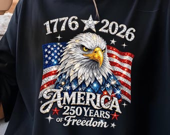 USA 250th Anniversary 1776-2026 Shirt, Patriotic Rhinestone Print Tee, 4th of July Shirt, Independence Day Graphic, America Birthday Top