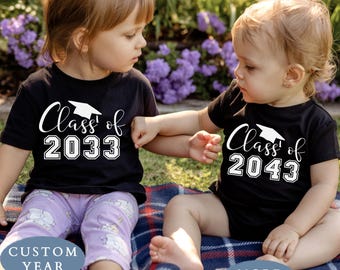 Custom Graduation Year Shirt, Grow With Me Tee, First Day of School Outfit, Future Graduate T-Shirt, School Gift