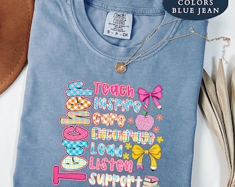Teacher Shirt, Back to School, Teacher Name Shirt, Teacher Appreciation, Teacher Gifts, First Day of School, Teacher Aesthetic, Teacher Life