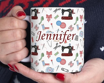 Personalized Sewing Mug, Quilting Lover Quilting Gift, Seamstress Mug, Custom Sewing Gift, Sewing Gift I Love to Sew Tailor Mug, Tailor Gift