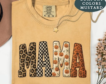 Comfort Colors® Fall Mama Shirt, Cute Coquette Pumpkin Tee, Fall Mama Shirt, Thanksgiving Mom Gift, Cozy Autumn Shirt, Pumpkin Season Tee