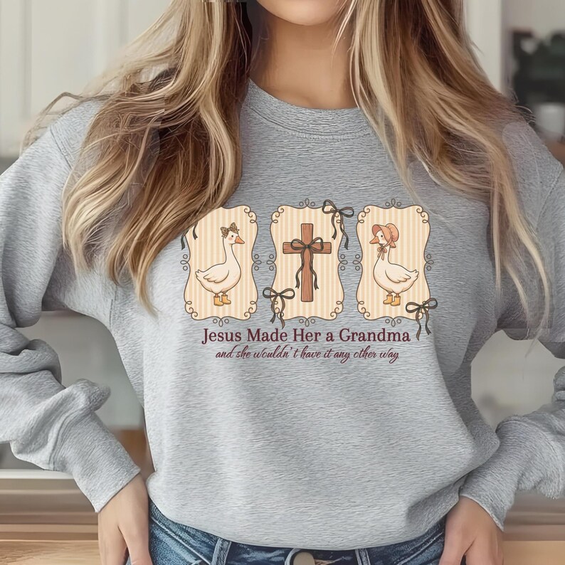 Christian Grandma Shirt, Jesus Made Her a Nana Tee, Blessed Grammy ...