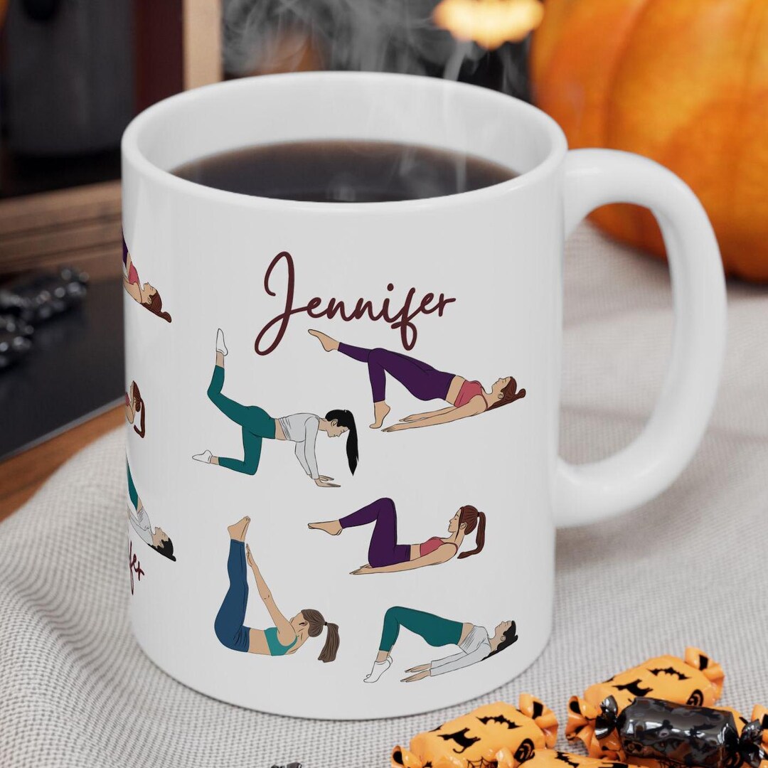 Personalized Pilates Mug, Custom Name Coffee Cup, Pilates Instructor ...