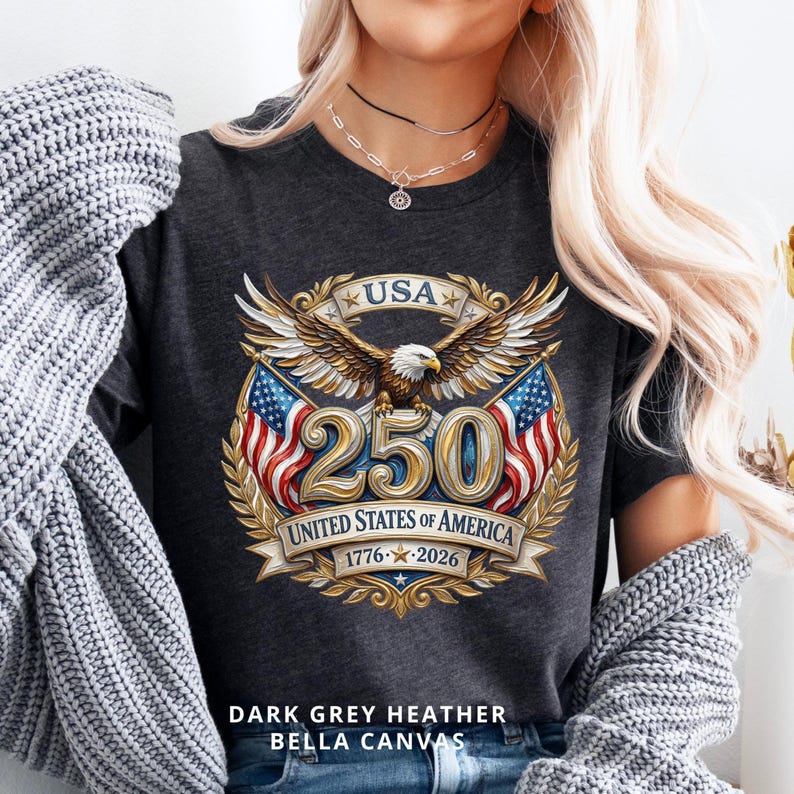 USA 250th Anniversary Shirt, Happy 250th Birthday America Tee ...