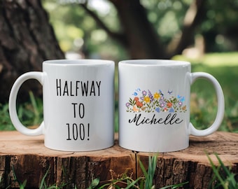 50th Birthday Gift for Her, Funny 50th Birthday Mug, Personalized 50th Mug, Custom Gift For 50 Year Lady, Turning 50 Coffee Cup