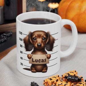 Personalized Dachshund Gift, Funny Wiener Dog Mug, Sausage Dog Lover Gift, Dachshund Decor, Doxie Gift for Dog Mom, Wiener Dog Collectible