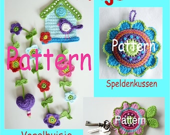 3 Patterns, One Price DUTCH TERMINOLOGY (Instant Download)