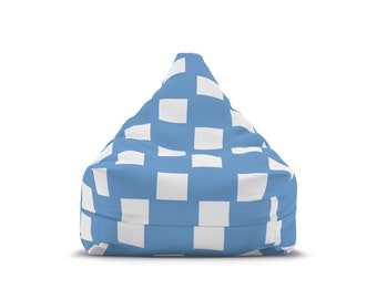 Blue bean bag chair cover