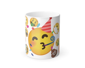 Cool emoji poop Gift Mug 11oz, Magic Color Changing Mug