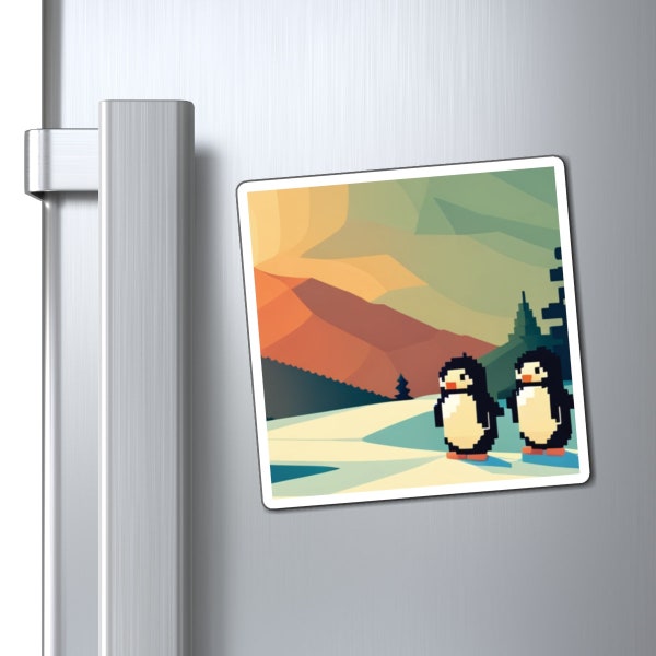 Colorful Penguins Magnets, Penguin Lovers! Ideal Gifts for Kids, Penguin Decor, Refrigerator Magnets