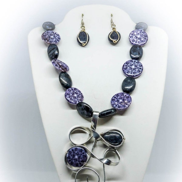 Dumortierite Jewelry Set