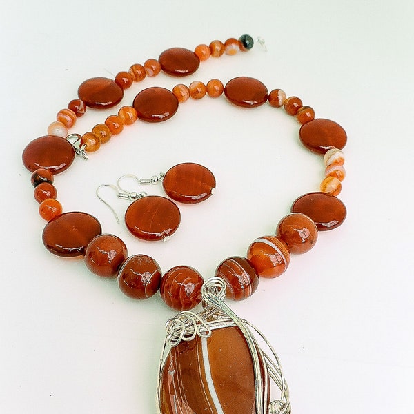 Carnelian Jewelry Set