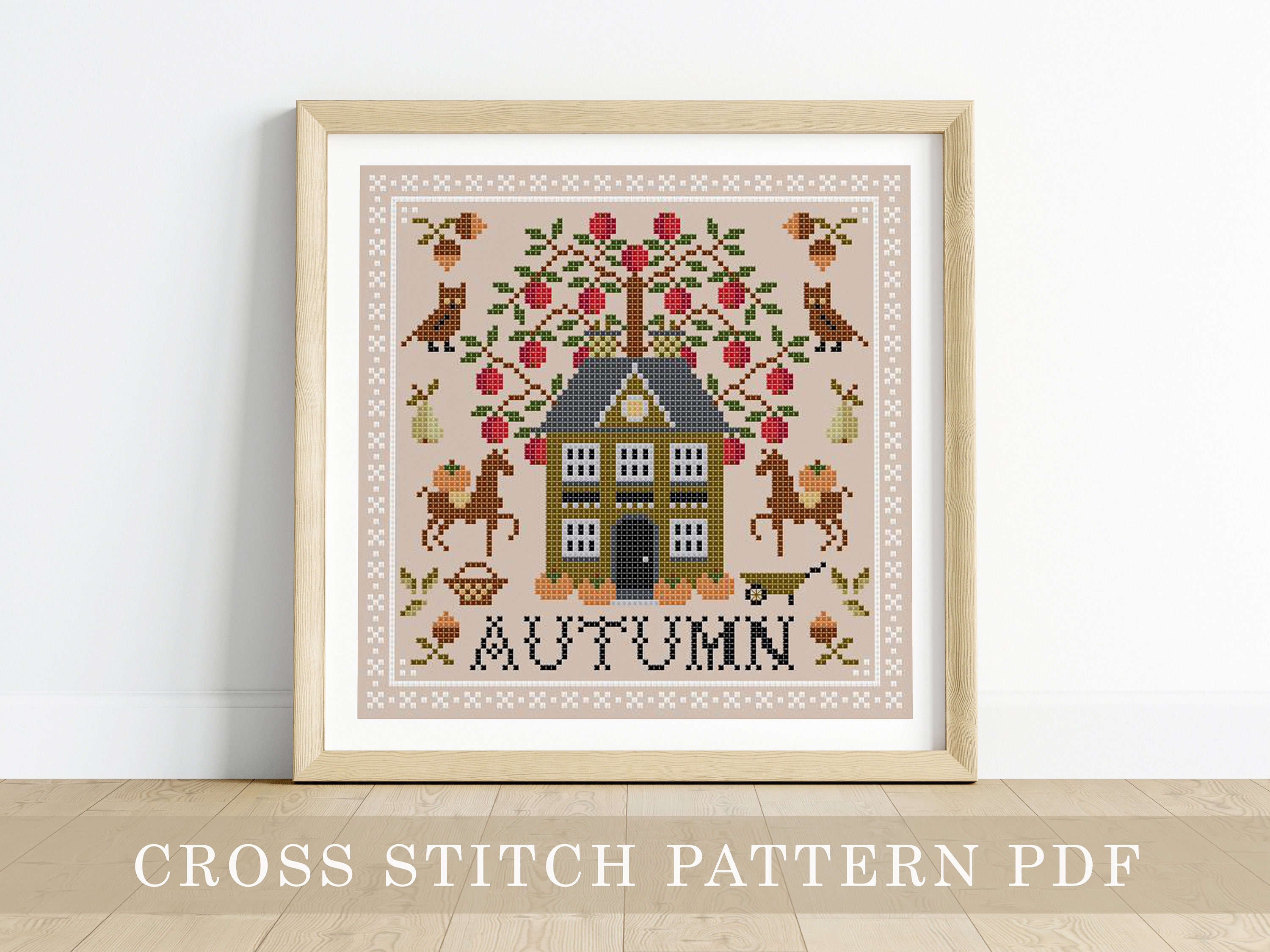 Autumn Sampler Cross Stitch Pattern PDF - Etsy