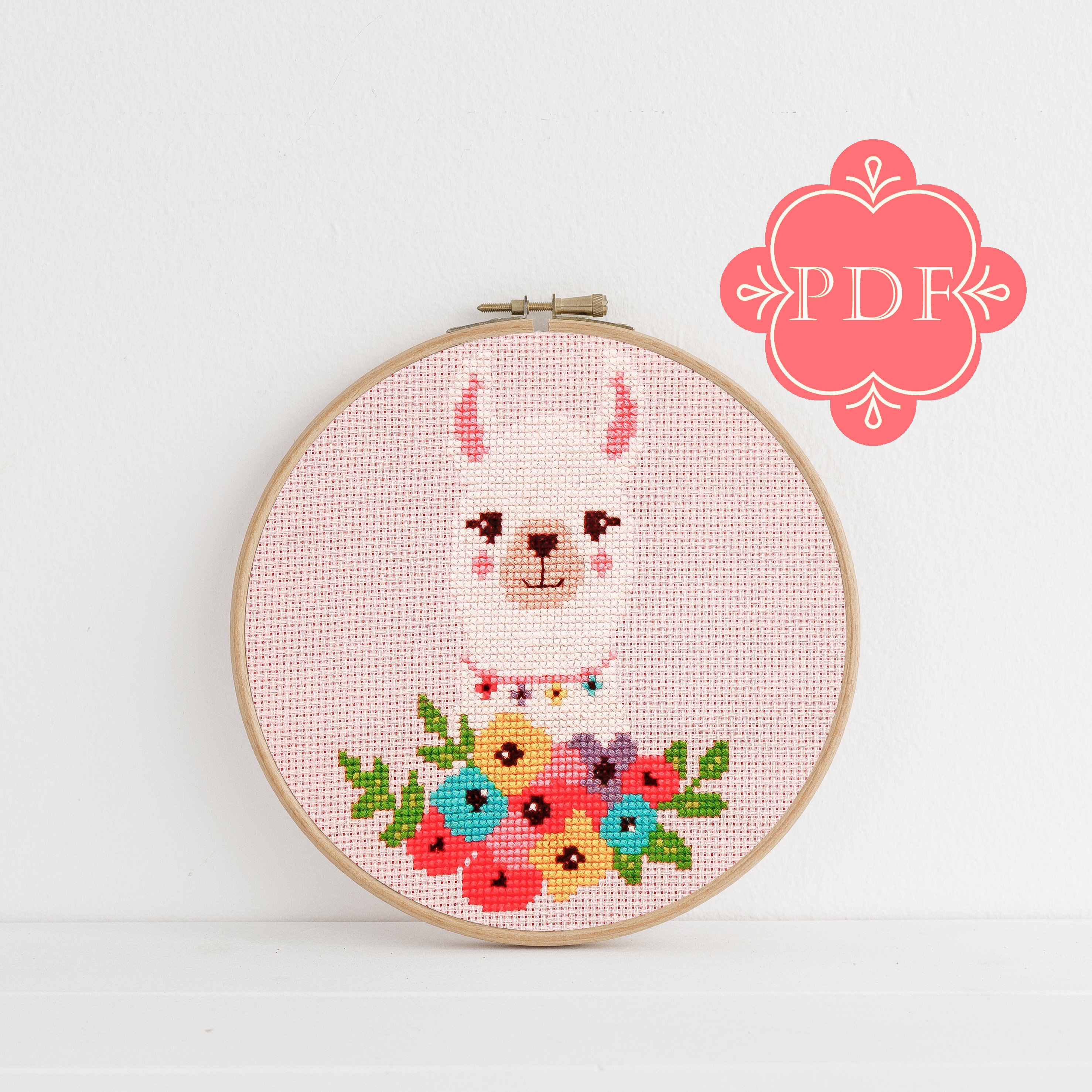 PDF Counted Cross Stitch Llama / alpaca cross stitch | Etsy
