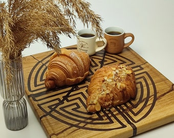 Personalized Wood & Epoxy Serving Board: Custom Engagement Gift