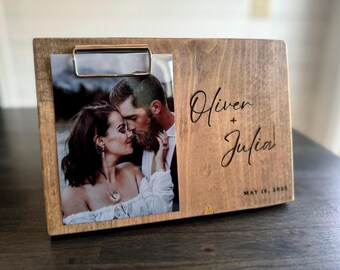 engraved wedding frame with names wedding keepsake photo gift unique wedding gift with date bride and groom picture frame elegant gift