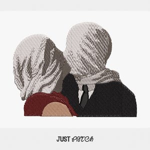 The Lovers (René Magritte) Machine Embroidery Design