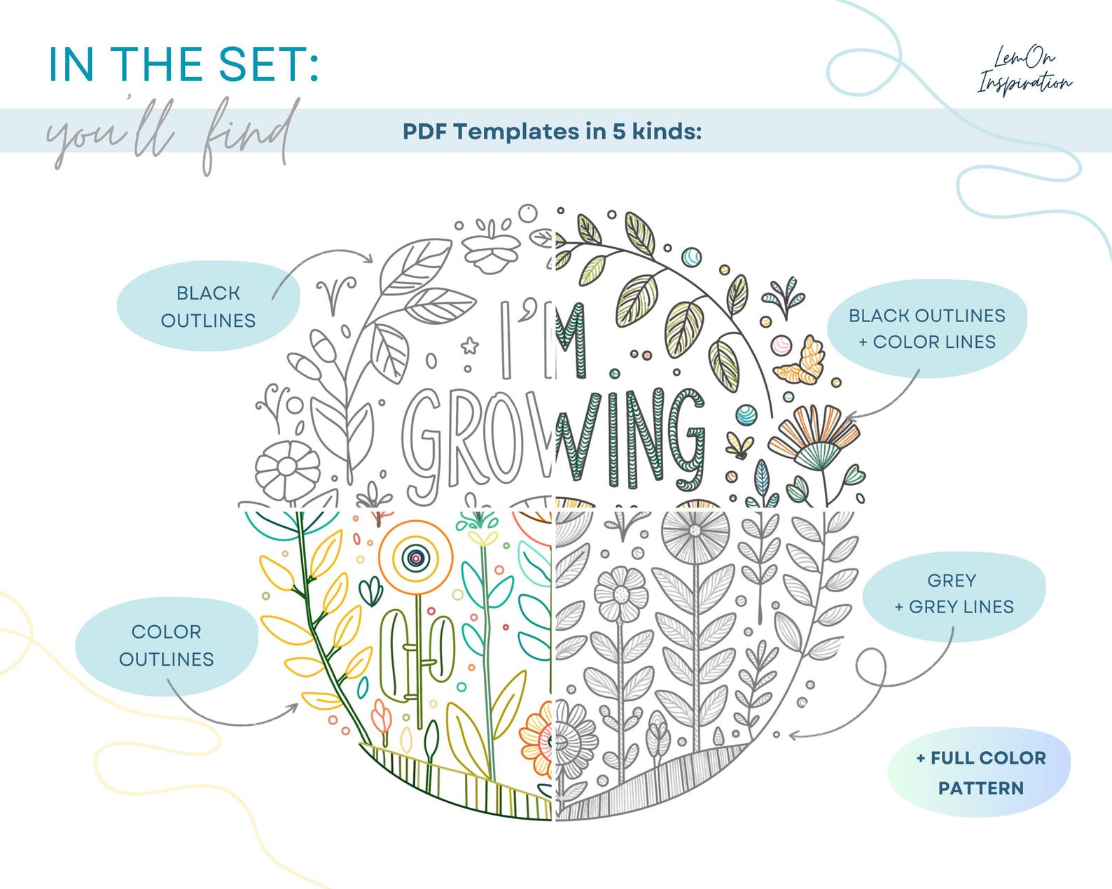 I’m Growing Embroidery Pattern PDF | Whimsical Floral Hoop Art | DIY ...
