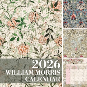 William Morris, 2026 Calendar Botanical Art