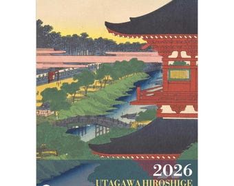 Utagawa Hiroshige, 2026 Monday to Sunday Art Wall Calendar
