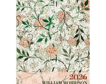 William Morris, 2026 Monthly Calendar Botanical Art