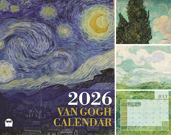 Vincent Van Gogh, 2026 Monthly Wall Calendar (Post-Impressionism)