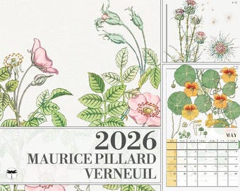 Maurice Pillard Verneuil, 2026 Art Nouveau Wall Calendar