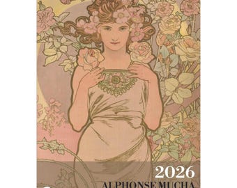 2026 Mucha Art Nouveau Monday to Sunday Wall Calendar - Vintage Prints for Art Lovers