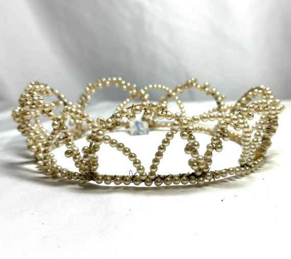 Antique Vintage Headdress, bridal head ornament C… - image 7