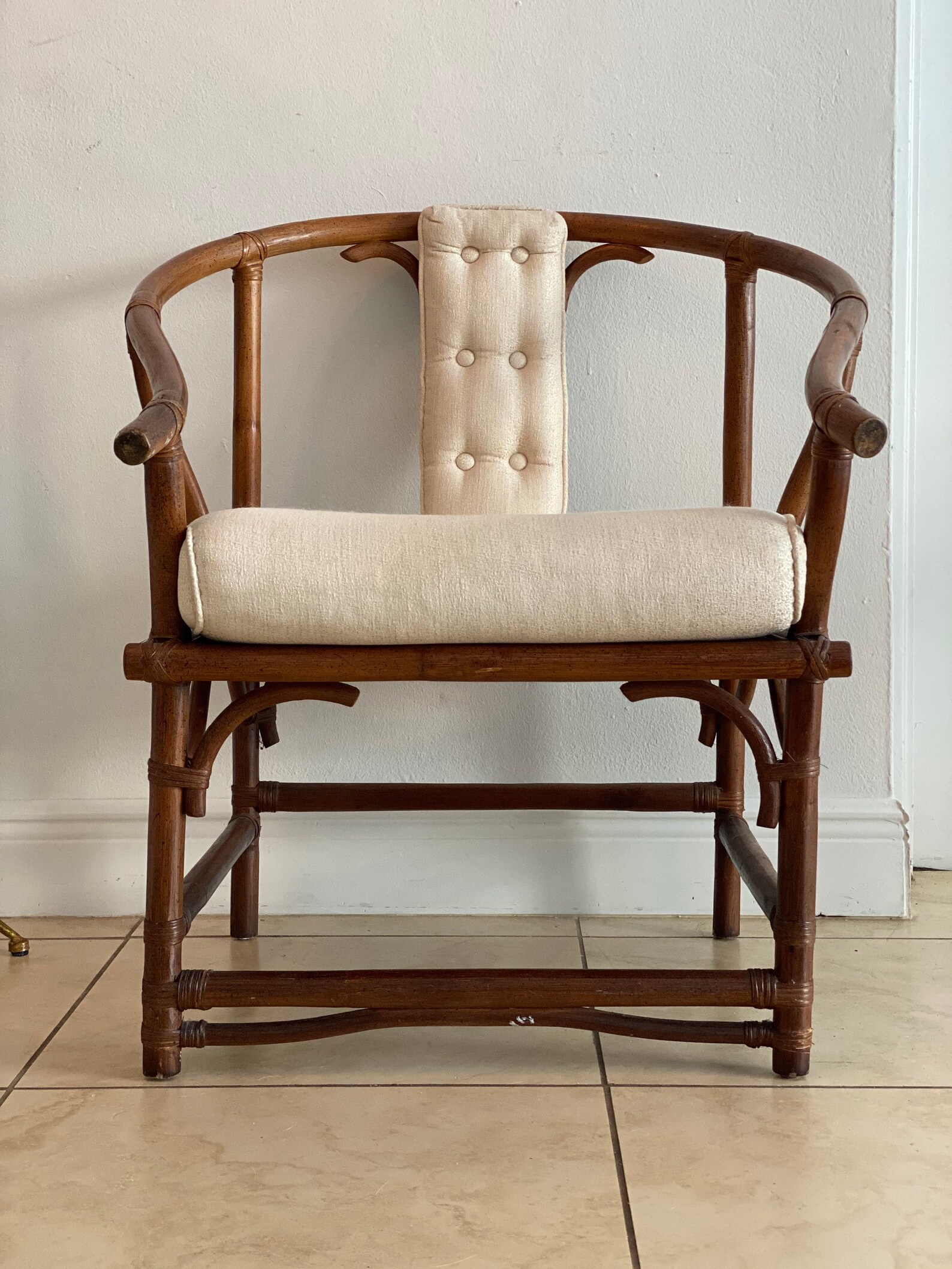 Mid Century Japanese Ratan Cane Chair Etsy