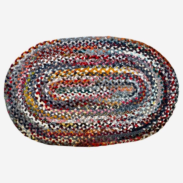 Colorful Braided Rug Etsy