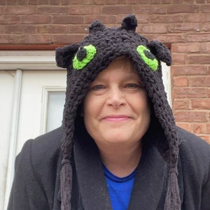 Dragon hood beanie dragon long tail hood