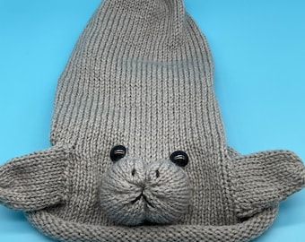 Manatee beanie manatee hat