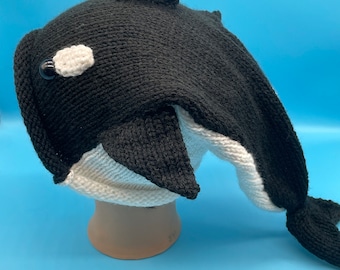 Orca beanie orca hat whale beanie