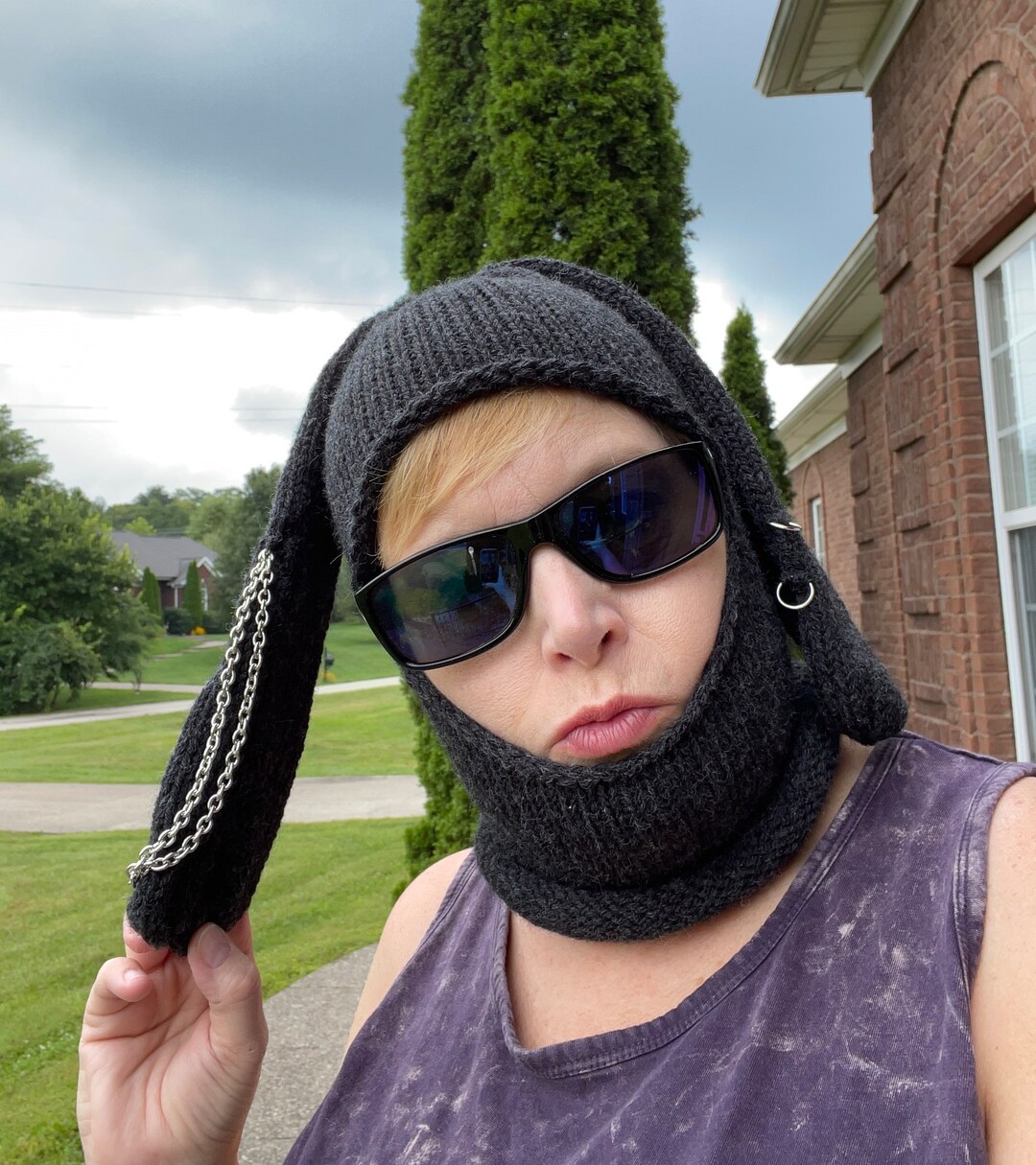 Bunny Balaclava Bunny Ski Mask Punk Bunny Balaclava Bunny Goth Etsy