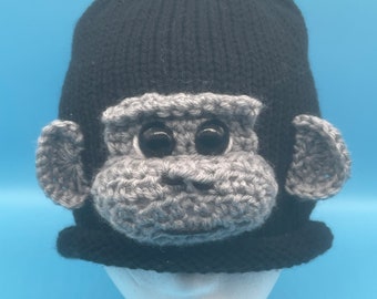 Gorilla beanie gorilla hat monkey beanie monkey hat ape beanie