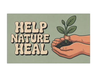 Help Nature Heal Car Magnet | Plant Hands Eco Message