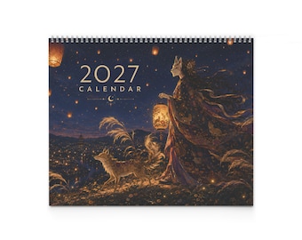 Magical Lantern Fox 2027 Wall Calendar | Fantasy Woodland Art