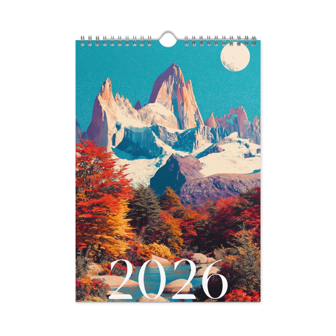2026 Calendar: Mountain Wall Calendar - Etsy