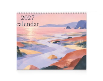 Coastal Sunset Landscape Wall Calendar | 2027 Monthly Calendar