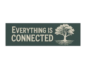 Everything Is Connected car magnet | Tree roots nature decal
