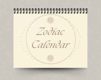 2025 Calendar Zodiac & Moon Phases and 12 Month Calendar