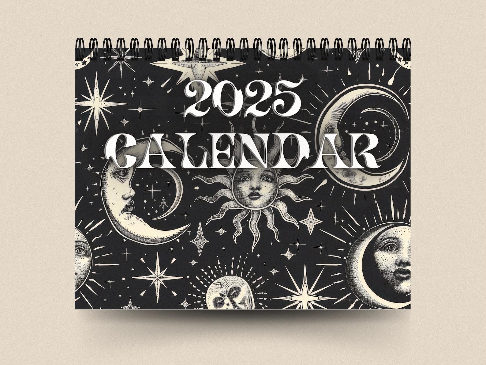 2025 Calendar Moon Phases 2025 Monthly Planner Moon Calendar Etsy