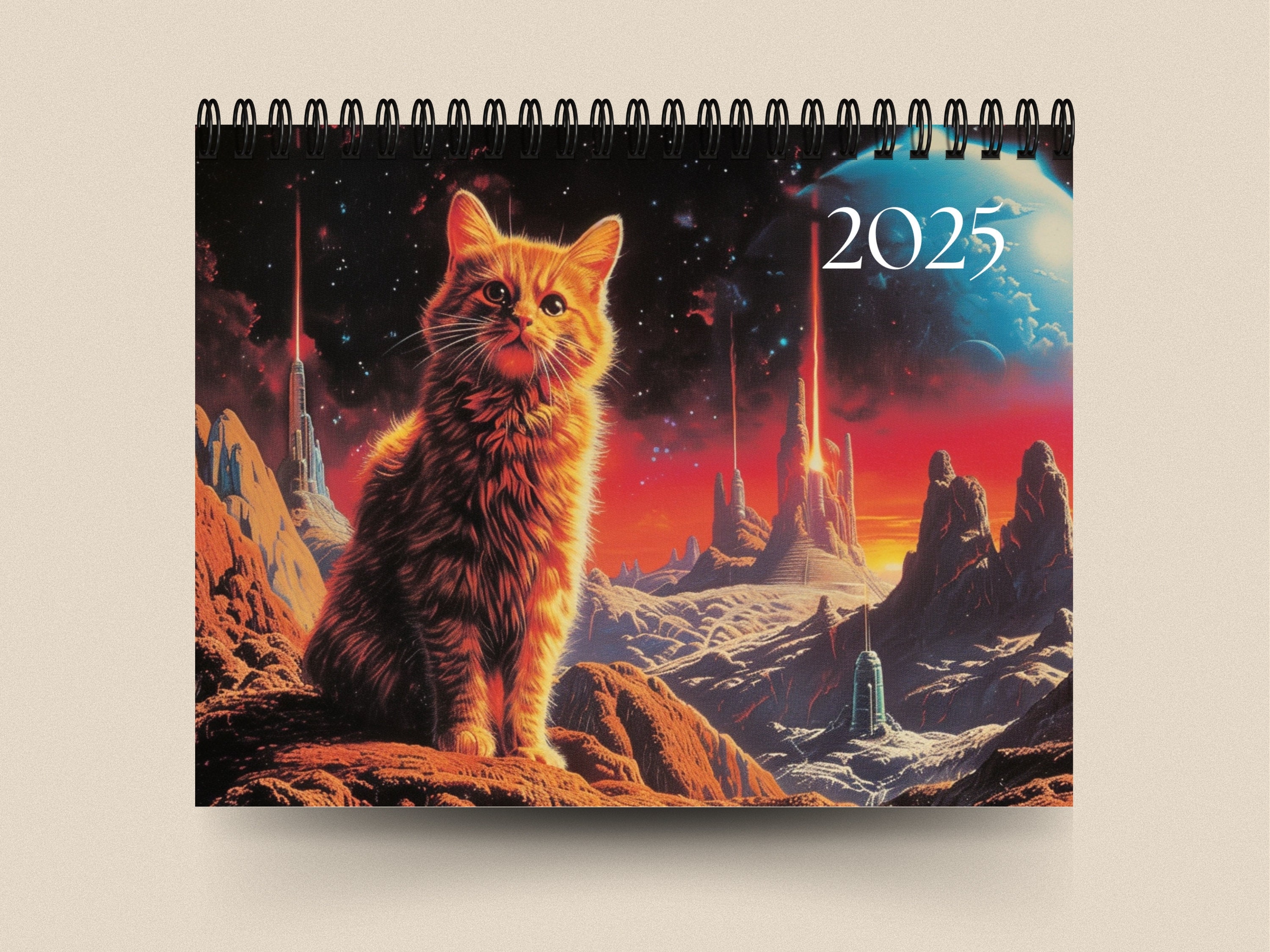 2025 Calendar Surrealism Art Year 2025 Planner Etsy