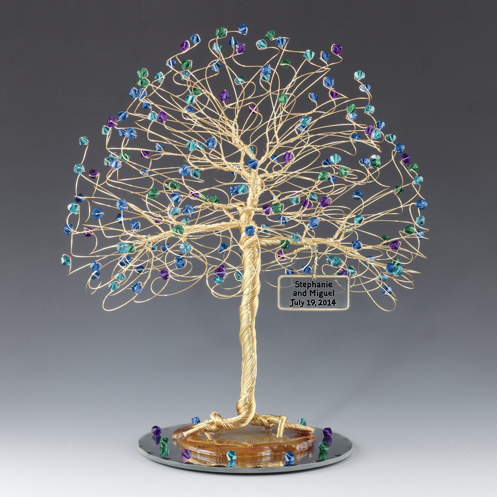 Tree Cake Topper CUSTOM Personalized Wedding Sculpture 8x9