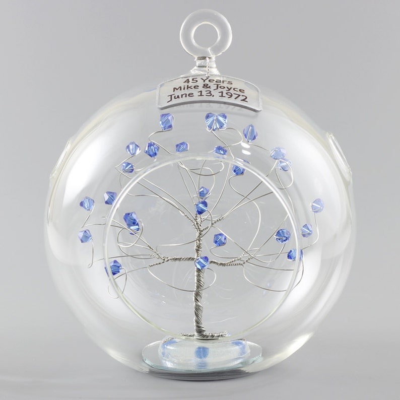 45th Anniversary Gift Personalized Ornament Idea with