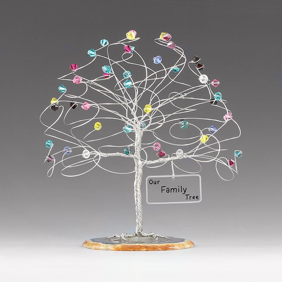 Family Tree Personalized Birthstone Sculpture 6 x Etsy